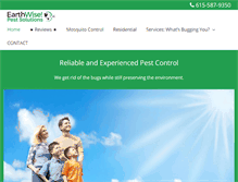 Tablet Screenshot of earthwisepestsolutions.com